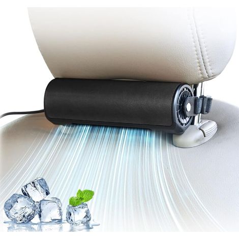 (Schwarz) Verbesserter Autositzventilator, hochtemperaturverstellbarer USB-Autositzventilator für alle LKWs und Bürositze (1/4)