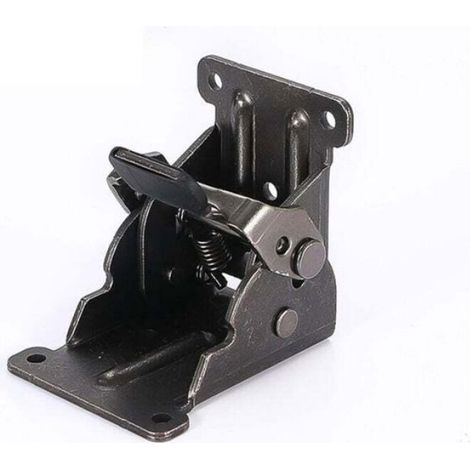 Pieds rétractables pliables - ZOR® - Charnières autobloquantes à 90° - Bronze foncé - Acier haute résistance (1/5)