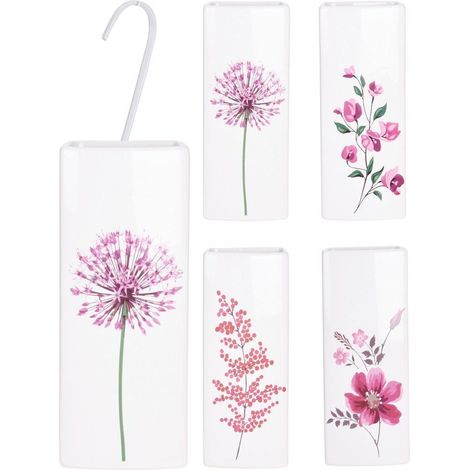 Ceramic humidifier with floral motif for element
