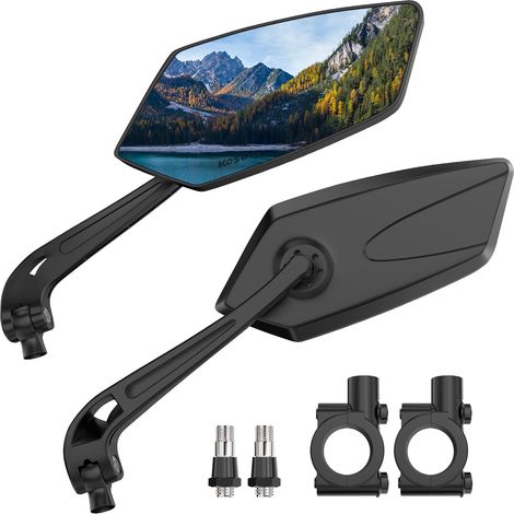 Deux rétroviseurs de guidon pour vélo, rétroviseurs arrière HD orientables et rotatifs à 360°, fixation pour guidon. Convient aux vélos avec un diamètre de roue de 22 à 25 mm, accessoires pour vélos é (1/5)
