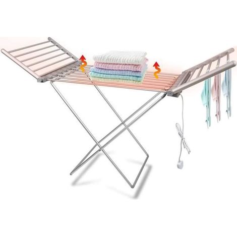 Triclicks lectrique Chauffant Chauff Etendoir Linge Pliable Schoir Linge avec Ailes Latrales Schoir vtements Tower Stable [2578] (1/4)
