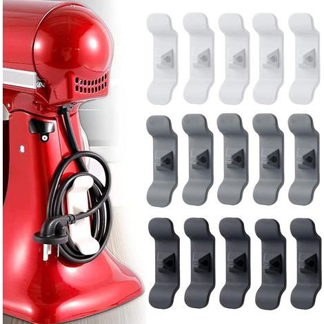 Rangement de câbles en 15 pièces – Indispensable pour la maison et la cuisine – Convient pour mixeur, cafetière, friteuse sans huile, grille-pain et camping-car – Gaine pour câbles – Gestion des câble (1/5)