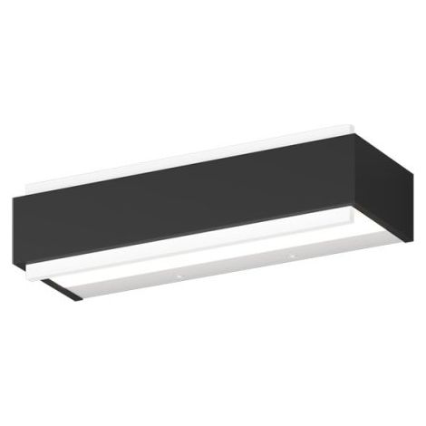 Applique moderno top light bios 1213 30 dm led switch 1320lm diffusore alluminio illuminazione modulo integrato, finitura metallo nero