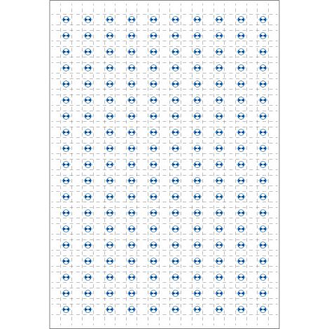 Planche A4 de 190 pictos en 10 x 10 mm Barrage eau général pour plan d'évacuation