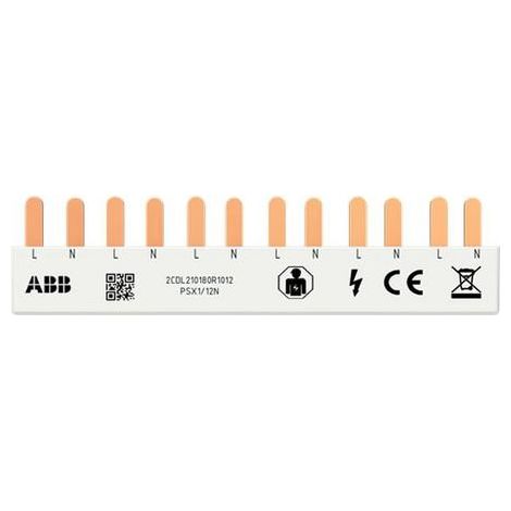 ABB PSX1/12N RAIL DE PHASE FLEXLINE 1P+N 12 BROCHES 6 TE 10 MM² 2CDL210180R1012