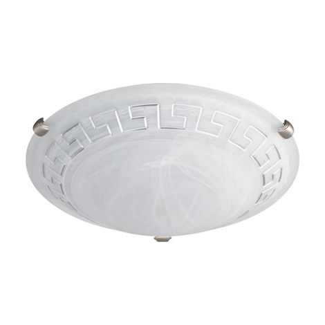 MACY Tonda cm 40 vetro con Dec. Greca Argento