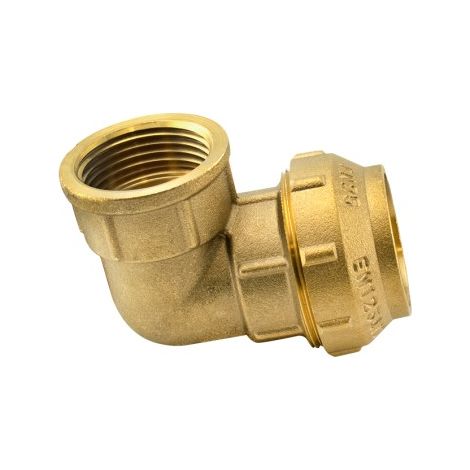 Coude en laiton 90º femelle - 40mm - 1 1/4", GENIL. (1/5)