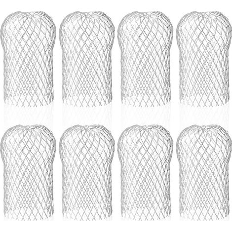 LYERCW - Lot de 8 Crapaudine de Gouttière en Aluminium, Filtres de Gouttière Flexible et Durable pour Maison Avant-toit Tuyau de Descente contre les Feuilles (1/4)