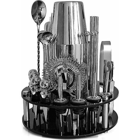 Boston Shaker 30 Bar Cocktail Set Drink Making Kit Stainless Steel Mixer Making Gift, (1/4)