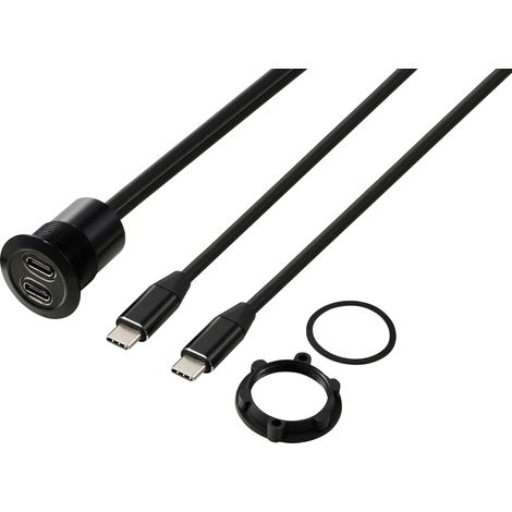 USB-C® (3.1) 2x Buchse/Stecker 1 m Kabel schwarz TC-13376320 TRU COMPONENTS Inhalt: 1 St. (1/3)
