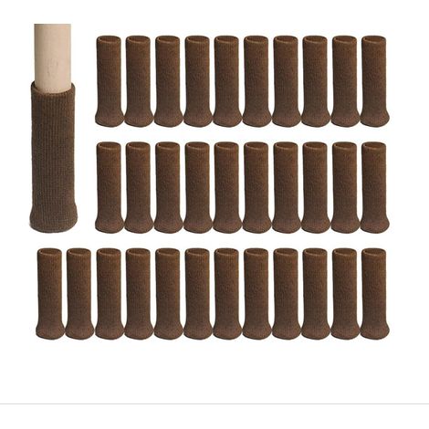 Calcetines para patas de sillas, paquete de 32 calcetines elásticos de punto para patas de mesas y sillas, calcetines para muebles (1/5)