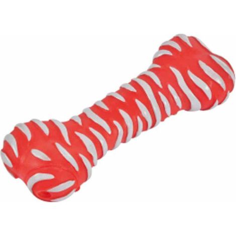 Jouet pour Chien "Forme Os" 18cm Rouge