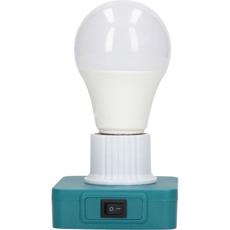 Ampoule LED E27 Antidérapante à Vis Portable Lampe pour Batteries 18V Série BL, Compatible, Blanc (1/5)