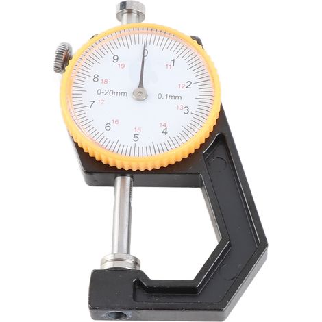Dickenmessgerät mit Skala und flachem Kopf für pflanzlich gegerbtes Leder, DIY-Messwerkzeug 0-20 mm (1/5)