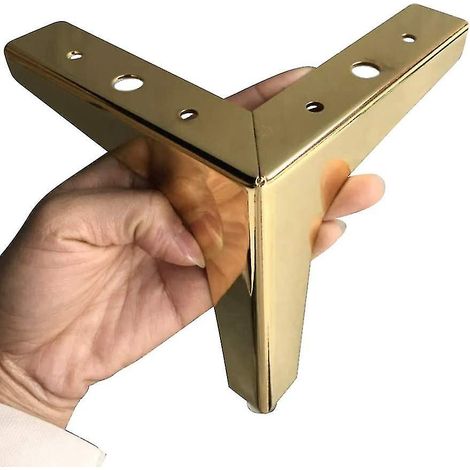 Pieds de canapé triangulaires dorés robustes de 10 cm - Remplacement de meubles