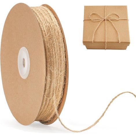 1 - Ficelle Jute - Corde Chanvre - Emballage Cadeaux et Jardinage - Décoration Noël et Pâtisserie - Naturel - 1,5mm x 100m (1/5)