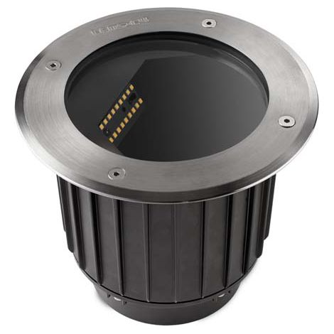 LEDS C4 - Empotrable de suelo IP65-IP67 Gea Wall Washer ø185mm LED 18.5 Blanco neutro - 4000K ON-OFF Acero inoxidable AISI 316 711lm