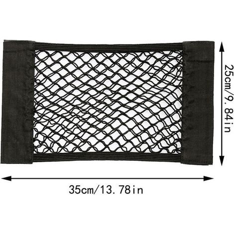 1 sac de rangement coffre voiture, filet en maille élastique, poche arrière universelle pour siège auto, 35 cm x 25 cm