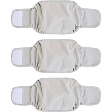Lot de 3 couches pour chien mâle, lavables, ultra-absorbantes, confortables, 4 épaisseurs, XL (1/4)