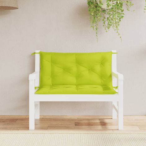 vidaXL Cuscini per Panca 2 pz Verde Intenso 100x50x7 cm Tessuto