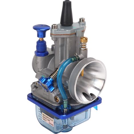 Carburateur PWK 28 mm pour moto, quad et dirt bike, universel, en alliage zinc-aluminium bleu, compatible YZ80 et YZ85 (1/5)