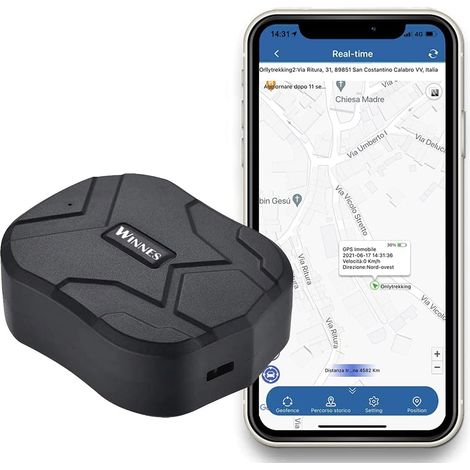Traceur GPS 4G 10 000 mAh sans abonnement, pour voiture, moto, bateau, camion, 80 jours d'autonomie en veille, suivi en temps réel, étanche IP58 (magnétique), géorepérage antivol, compatible avec voit (1/5)