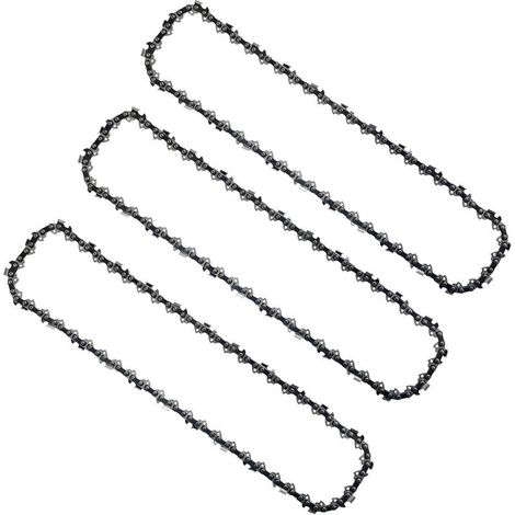 Lot de 3 chaînes pour perche d'élagage de 25 cm (10 po), 40 maillons d'entraînement, faible rebond, compatibles avec Black & Decker, Ryobi et bien d'autres (1/4)