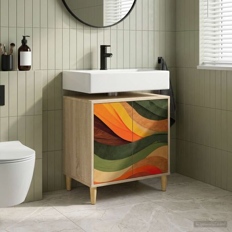 vidaXL Mueble de Cuarto de Baño BONN Sonoma 60 x 40 x 60 cm (1/4)