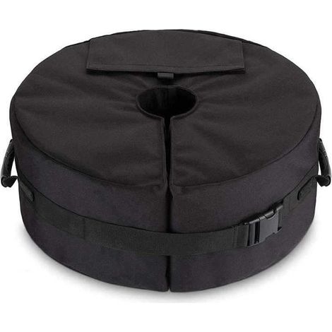 Sac de poids pour parasol de patio 46 cm – Tissu Oxford 600D imperméable – Support de base détachable pour porte-à-faux – Remplissage facile