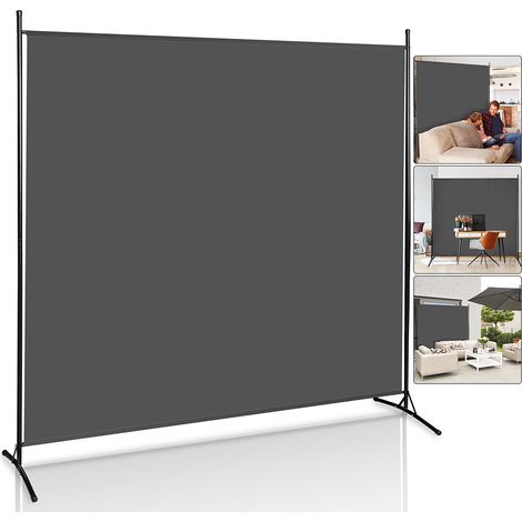 Paravent Spanische Wand Zimmer Trennwand Outdoor 1 fach Raumteiler Raumtrenner Anthrazit (1/4)