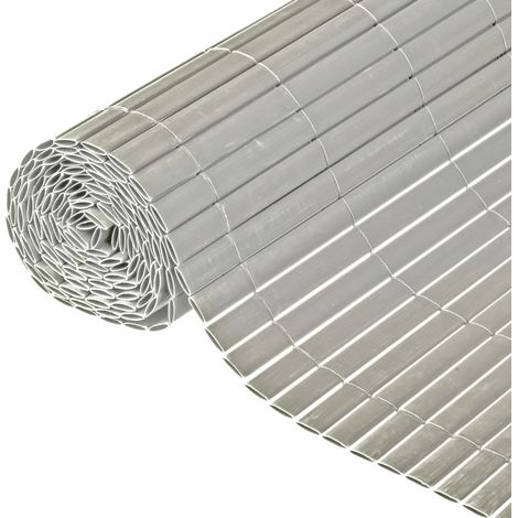 Valla cañizo de ocultación jardín doble cara PVC gris 1,5x3 m Nature (1/2)