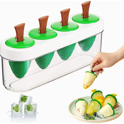 Ensemble de 4 moules à glace, mini moule à glace en silicone, moule à glace réutilisable en forme d'arbre à souhaits