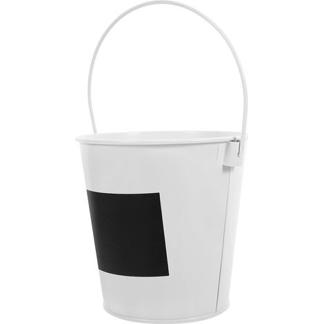 Desktop Papierkorb aus Eisen mit Tafeldesign Weiß