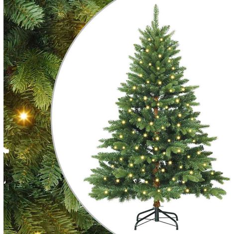 Árbol de Navidad artificial con 150 LED Verde 150 cm PE y PVC vidaXL