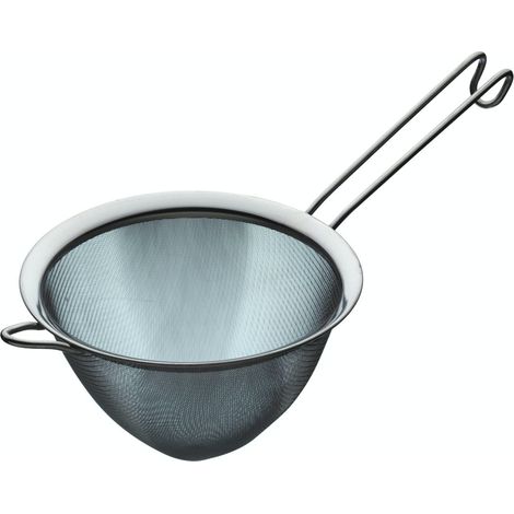KitchenCraft Colador en Forma de Cono con Malla para Tamizar Purés y Caldos, Acero Inoxidable, 18 cm - Plateado