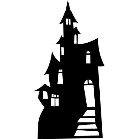 Figurine en carton Maison ou château hantée (ombre - silhouette ) - 166 cm