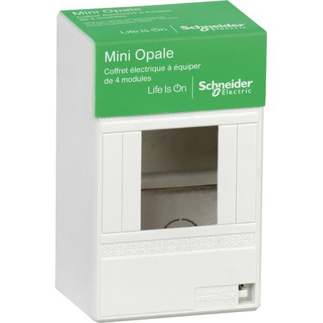 Schneider Electric – Coffret électrique nu 4 modules – À équiper – Compact pour espaces restreints – Indice de protection IP40 – Schneider