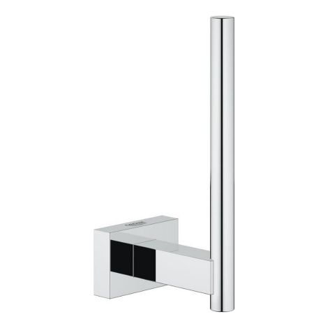 Grohe Essentials Cube Portarotolo in metallo a parete cromo, accessori per il bagno porta carta igienica (1/2)