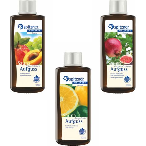 Spitzner Saunaaufguss Vorteilspack Früchtetraum Grapefruit Granatapfel je 190ml
