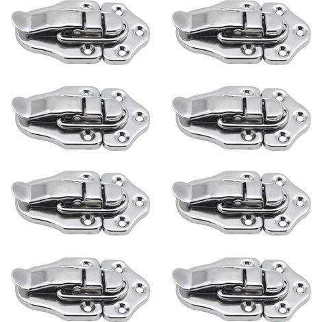 8 Fermoir à bascule loquets Verrou à bascule Fermeture a Levier Fermeture pour coffret à bijoux Coffrets Cadeaux Coffre à Outils valise et Coffre - Argent (1/5)