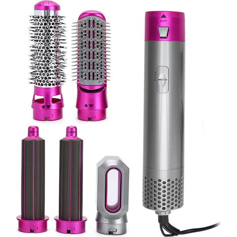 Peigne séchoir à cheveux multifonctionnel pour boucler et lisser les cheveux (prise UE 220 V) (1/5)