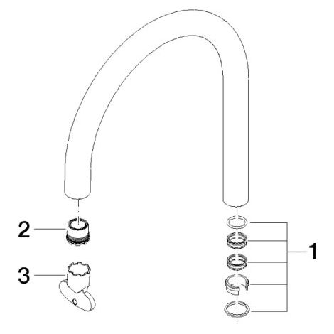 Dornbracht 90282235001-00 Bec de remplacement Pièces détachées