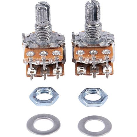 2 potentiomètres rotatifs linéaires doubles B50K 50K Ohm 6 bornes - JBMEDIA (1/4)