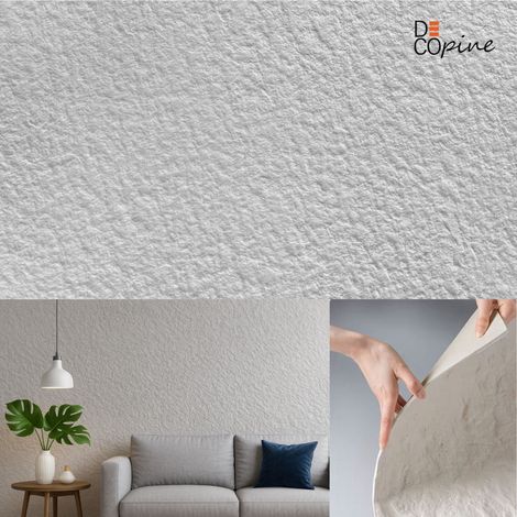 Panneau mural souple en pierre naturelle – DECOPINE – 60x120 cm – Lot de 4 – 3,12 m² – Effet pierre gris (1/5)