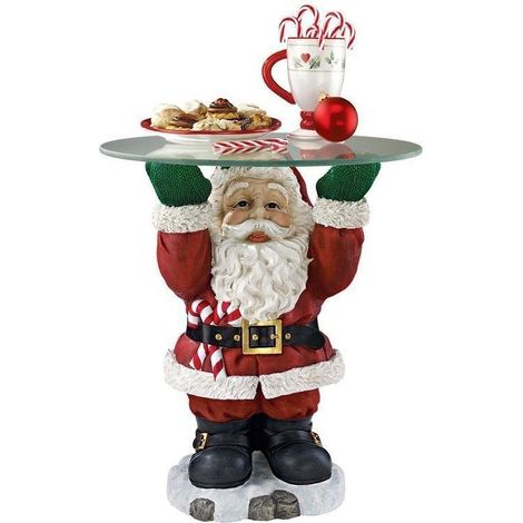 Support Santa Claus - Sculpture En Résine - Décoration De Noël Pour Intérieur - Lot De 1 (1/5)