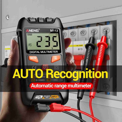 GARRYFIZH Multimètre Numérique 1999 Comptes Testeur d'Électricien Gamme Automatique Multimètre Intelligent Mesure Tension Courant AC/DC Résistance Continuité avec Fonction NCV Lampe de Proche (1/5)