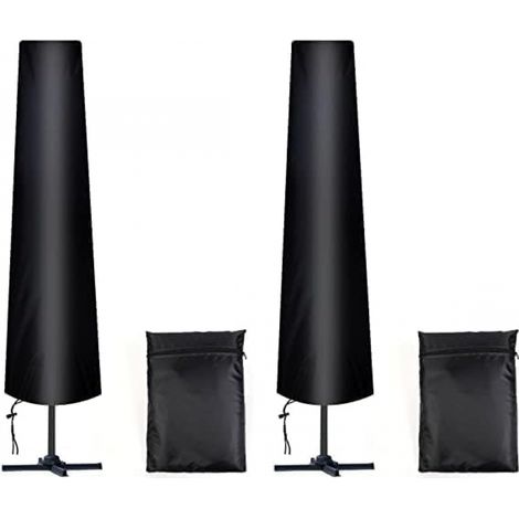 Housse de parasol, housse de protection en tissu Oxford, imperméable, anti-UV, anti-neige, 190 x 30 x 50 cm, 2 pièces (1/5)