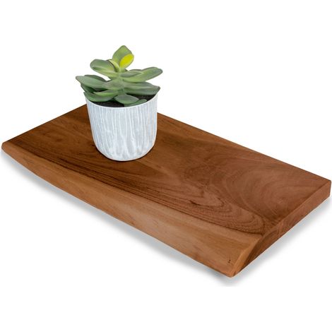 Steckboard mit Baumkante Wandregal Akazie massiv nussbaum lackiert 30 x 20 Amanda (1/5)
