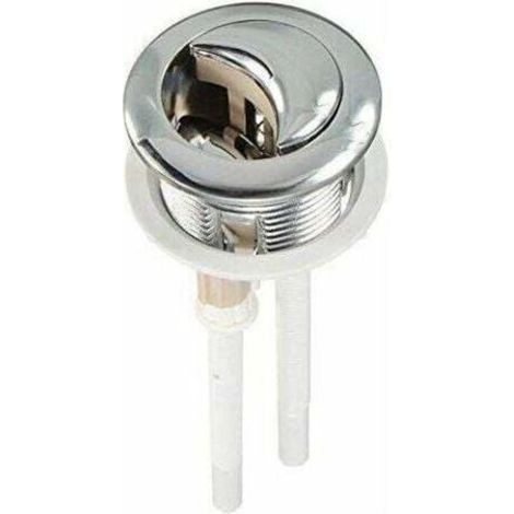 Bouton Poussoir Double Pour Chasse D'Eau Wc Chromé Haute Pression De Pompage Accessoires (1/5)