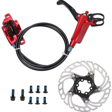Kit de freins à disque MEIJUN pour vélos de route et VTT, ensemble de conversion frein disque vélo rouge